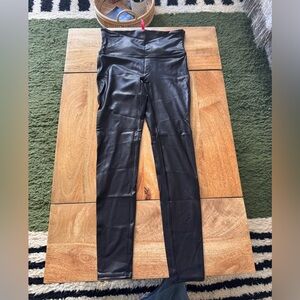 SPANX Black Leatherlike Women's Leggings